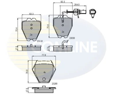 Comline - Гальмівні колодки до дисків COMLINE CBP11771
