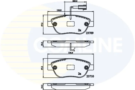Comline - Гальмівні колодки до дисків COMLINE CBP12140