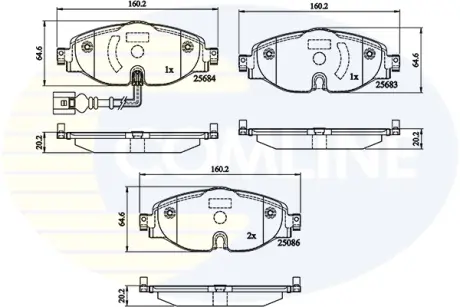 Автозапчасть COMLINE CBP12158