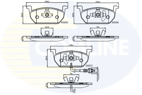 Comline - Гальмівні колодки до дисків COMLINE CBP12224