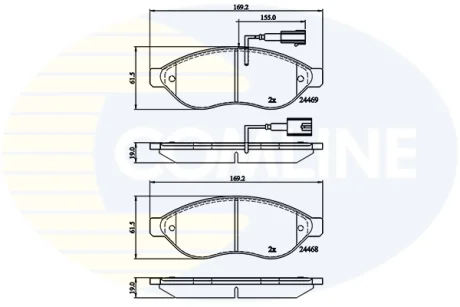 Comline - Гальмівні колодки до дисків COMLINE CBP12227