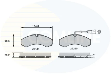 Comline - Гальмівні колодки до дисків COMLINE CBP16031