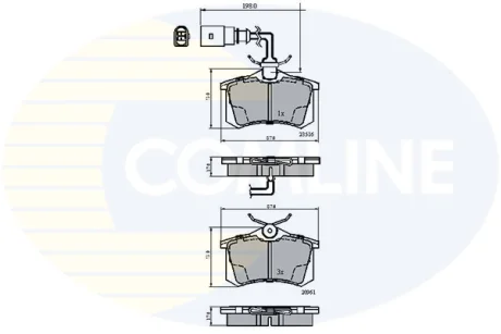 Comline - Гальмівні колодки до дисків COMLINE CBP1797