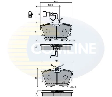 Comline - Гальмівні колодки до дисків COMLINE CBP1874