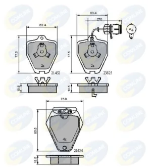Comline - Гальмівні колодки до дисків COMLINE CBP1884