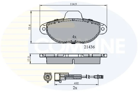 Comline - Гальмівні колодки до дисків COMLINE CBP2509