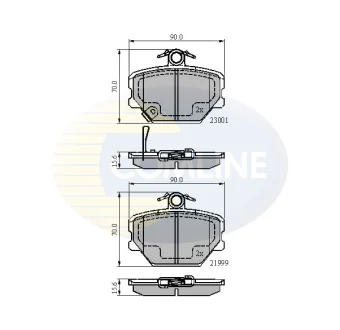 Comline - Гальмівні колодки до дисків COMLINE CBP31019