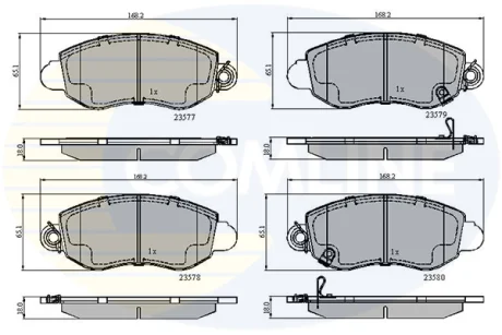 Comline - Гальмівні колодки до дисків COMLINE CBP31108