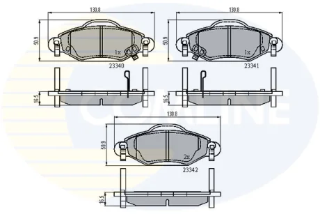 Comline - Гальмівні колодки до дисків COMLINE CBP31152