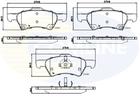 Comline - Гальмівні колодки до дисків COMLINE CBP31163