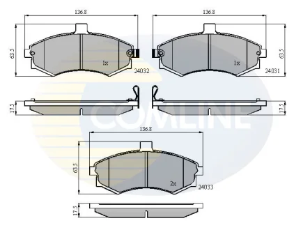 Comline - Гальмівні колодки до дисків COMLINE CBP31176
