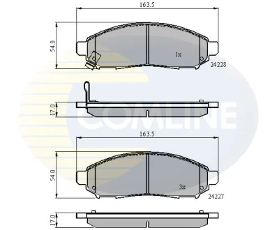 Comline - Гальмівні колодки до дисків COMLINE CBP31520