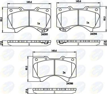 Comline - Гальмівні колодки до дисків COMLINE CBP31661
