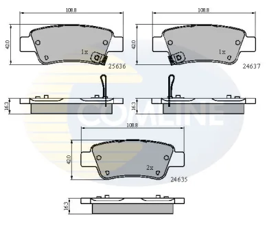 Comline - Гальмівні колодки до дисків COMLINE CBP31674