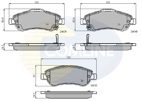 Comline - Гальмівні колодки до дисків COMLINE CBP31705
