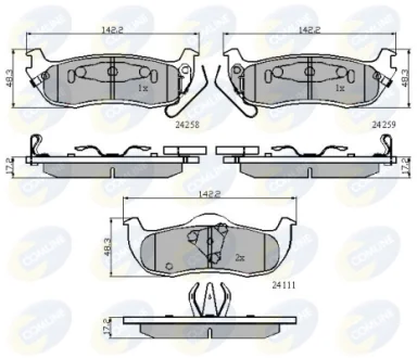 Comline - Гальмівні колодки до дисків COMLINE CBP31734