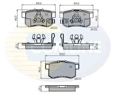 Comline - Гальмівні колодки до дисків COMLINE CBP31736