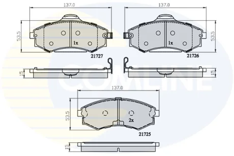 Comline - Гальмівні колодки до дисків COMLINE CBP31741