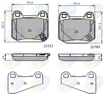 Comline - Гальмівні колодки до дисків COMLINE CBP31755