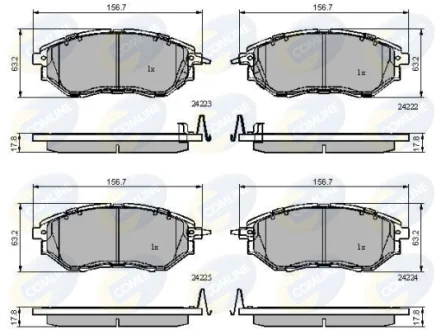 Comline - Гальмівні колодки до дисків COMLINE CBP31762