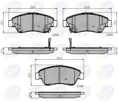 Comline - Гальмівні колодки до дисків COMLINE CBP32009