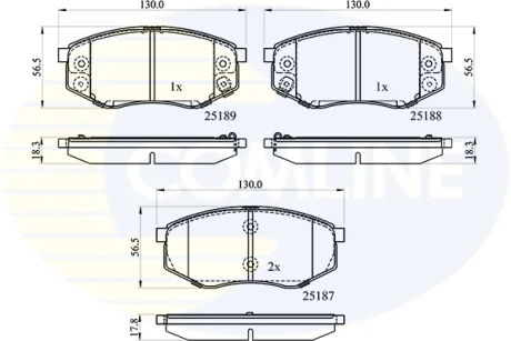 Comline - Гальмівні колодки до дисків COMLINE CBP32194