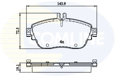 Comline - Гальмівні колодки до дисків COMLINE CBP32208