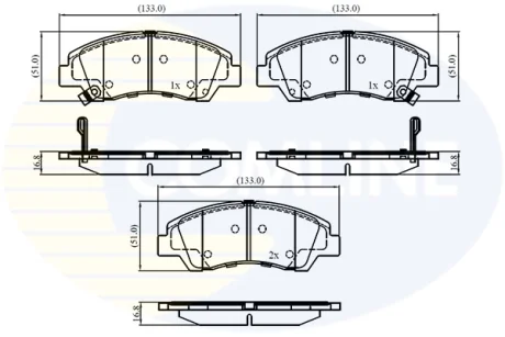 Comline - Гальмівні колодки до дисків COMLINE CBP32230