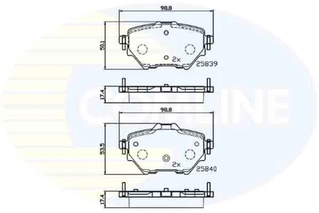 Comline - Гальмівні колодки до дисків COMLINE CBP32234