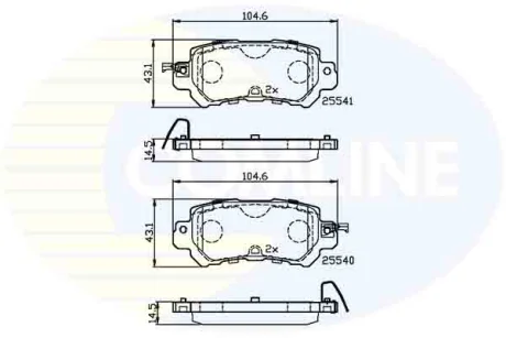 Comline - Гальмівні колодки до дисків COMLINE CBP32241