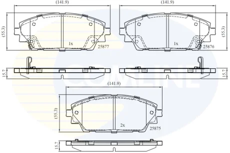 Comline - Гальмівні колодки до дисків COMLINE CBP32242