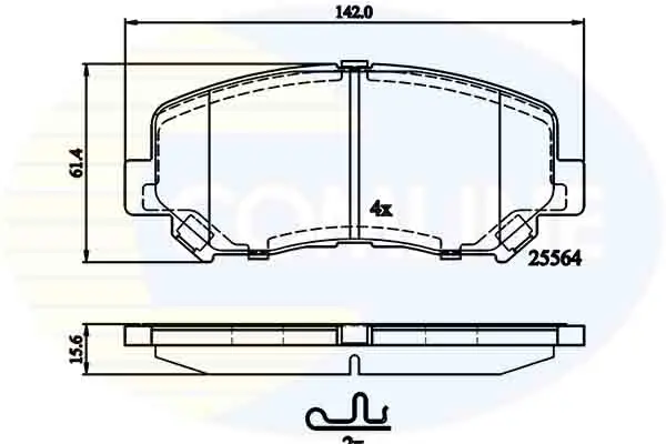 Comline - Гальмівні колодки до дисків COMLINE CBP32252 (фото 1)