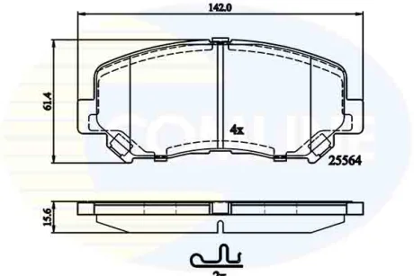 Comline - Гальмівні колодки до дисків COMLINE CBP32252