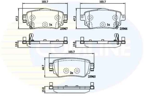 Comline - Гальмівні колодки до дисків COMLINE CBP32277