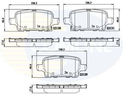Comline - Гальмівні колодки до дисків COMLINE CBP32307