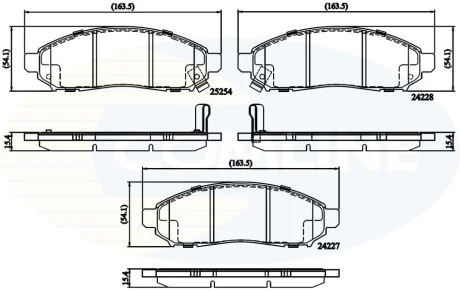 Comline - Гальмівні колодки до дисків COMLINE CBP32336