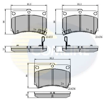 Comline - Гальмівні колодки до дисків COMLINE CBP3245
