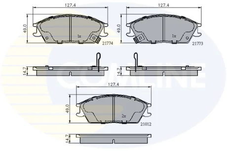 Comline - Гальмівні колодки до дисків COMLINE CBP3253