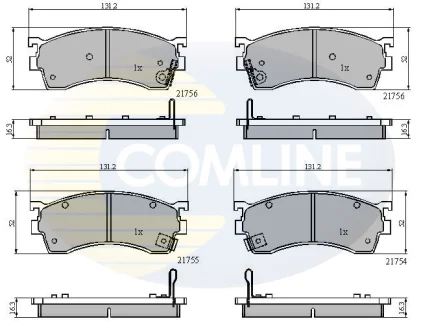 Comline - Гальмівні колодки до дисків COMLINE CBP3326
