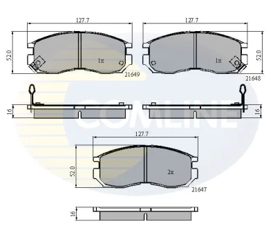 Comline - Гальмівні колодки до дисків COMLINE CBP3363