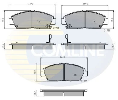 Comline - Гальмівні колодки до дисків COMLINE CBP3446