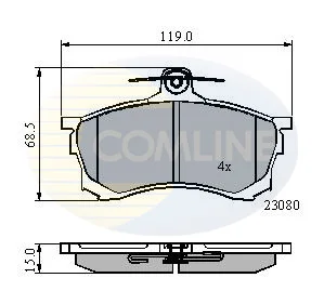 Comline - Гальмівні колодки до дисків COMLINE CBP3452