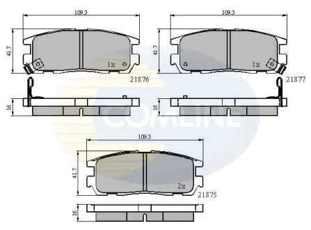 Comline - Гальмівні колодки до дисків COMLINE CBP3461