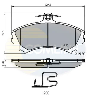 Comline - Гальмівні колодки до дисків COMLINE CBP3462