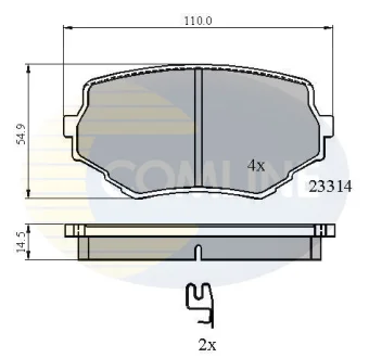 Comline - Гальмівні колодки до дисків COMLINE CBP3475