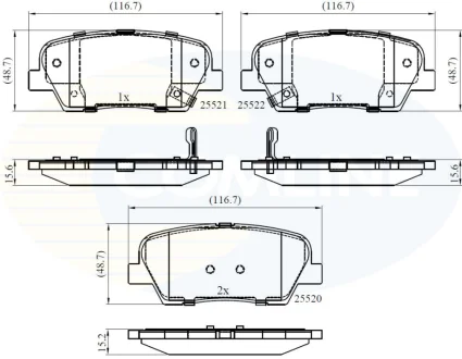 Comline - Гальмівні колодки до дисків COMLINE CBP36009