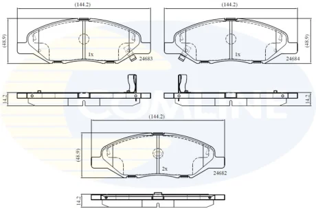 Comline - Гальмівні колодки до дисків COMLINE CBP36044