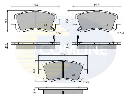 Comline - Гальмівні колодки до дисків COMLINE CBP3722
