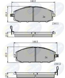 Comline - Гальмівні колодки до дисків COMLINE CBP3777