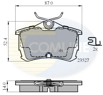 Comline - Гальмівні колодки до дисків COMLINE CBP3803